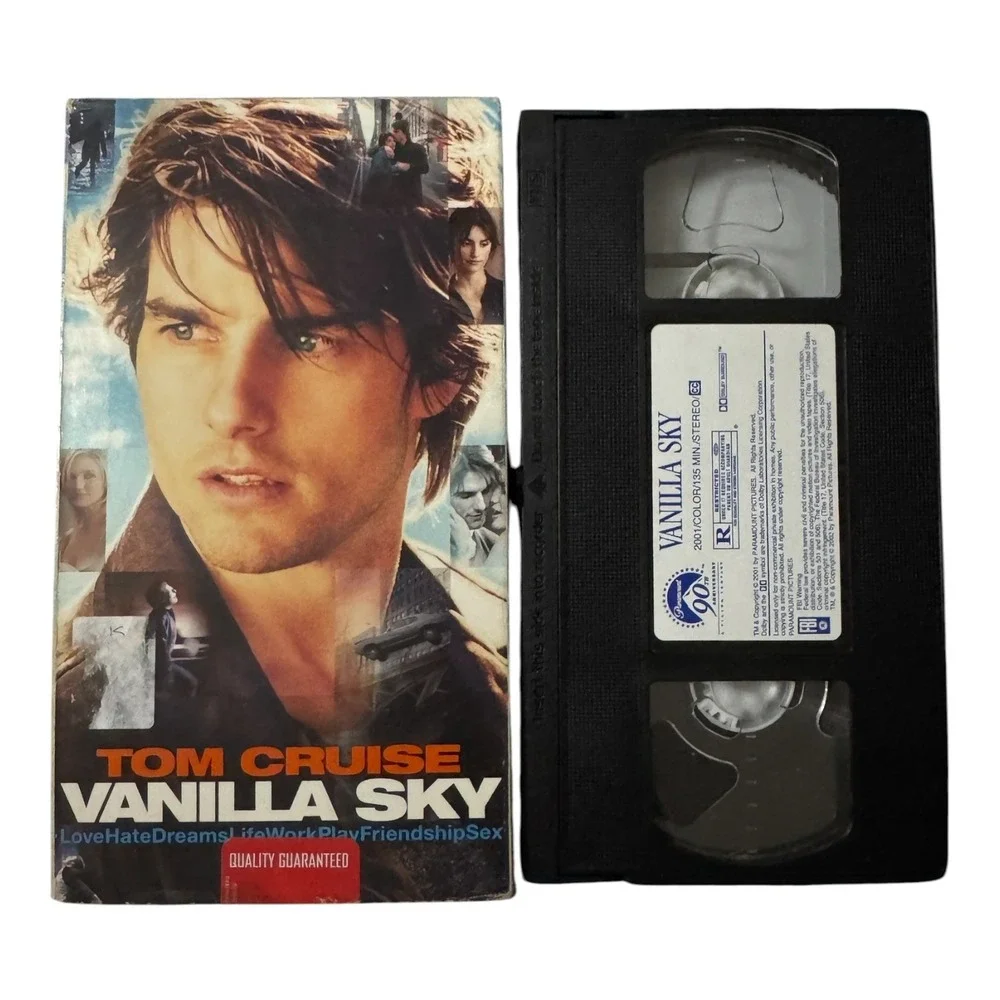 Vanilla Sky VHS Tape Tom Cruise Penelope Cruz Cameron Diaz Widescreen Former